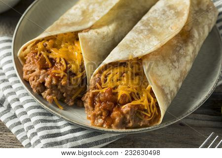 Homemade Bean And Cheese Burrito