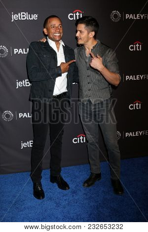 LOS ANGELES - MAR 22:  Hill Harper, Nicholas Gonzalez at the 2018 PaleyFest Los Angeles - 