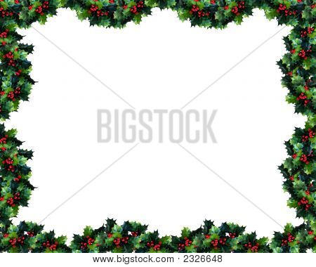 Holly Garland Frame Or Border