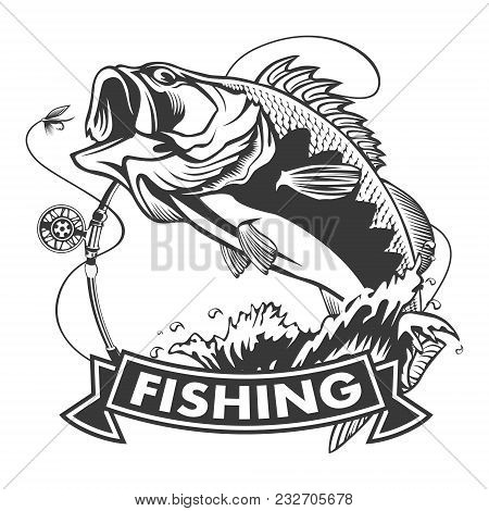 Fishing Logo Bass Vector Photo Free Trial Bigstock