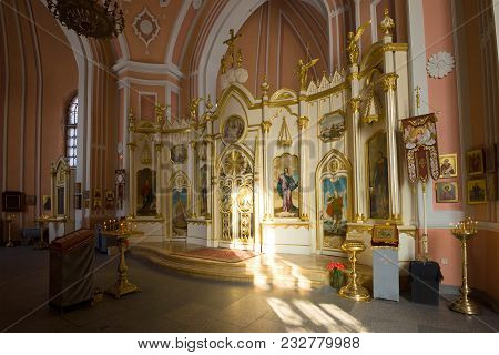Saint Petersburg, Russia - March 21, 2018: Interior Of The Altar Of The Church Of John The Baptist