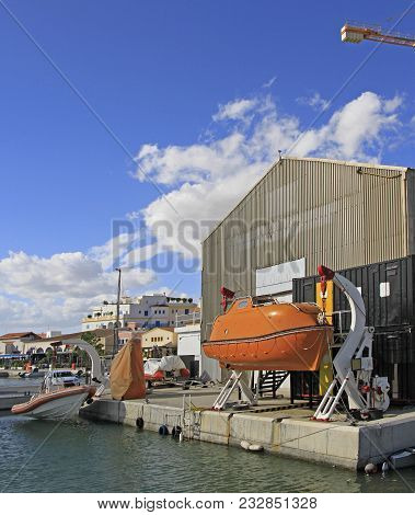 View Of The Limassol Old Port On Cyprus Island