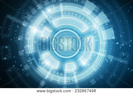 Abstract Glowing Digital Button Backdrop. Internet And Innovation Concept. 3d Rebdering