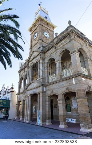 Warwick, Australia - March 12, 2018: View Of The Town Hall And Clock Tower, Designed By Willoughby P