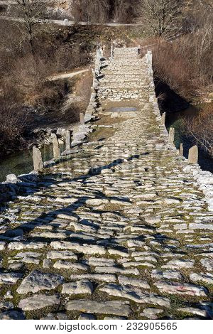 Amazing Landscape Of Plakidas Bridge, Pindus Mountains, Zagori, Epirus, Greece