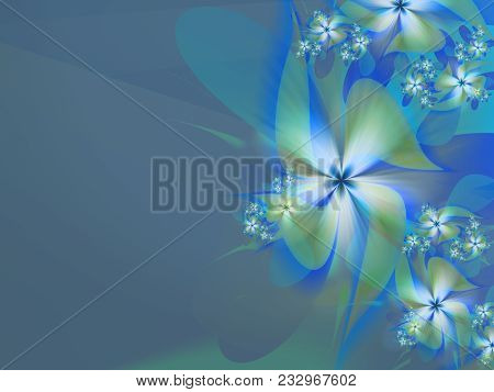Floral Original Template With Place For Text.
Fractal Flower, Template For Inserting Text.
Beautiful