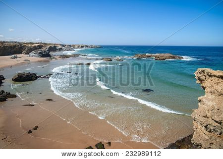 Picturesque Seascape With Abandoned Beach In Porto Covo In Portugal