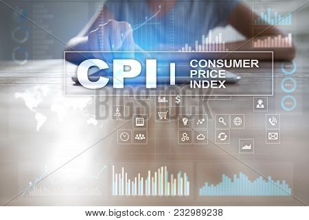 Cpi. Consumer Price Index Concept On Virtual Screen