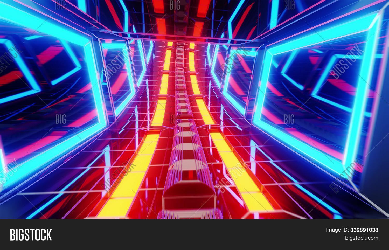 Futuristic Glowing Image Photo Free Trial Bigstock