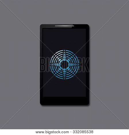 Mobile Phone Icon. Illustration Of Mobile Phone Icons On Gray Background
