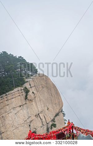 View Of The Stunning Mountain Landscape From The West Peak On Huashan Mountain, Xian, Shaanxi Provin