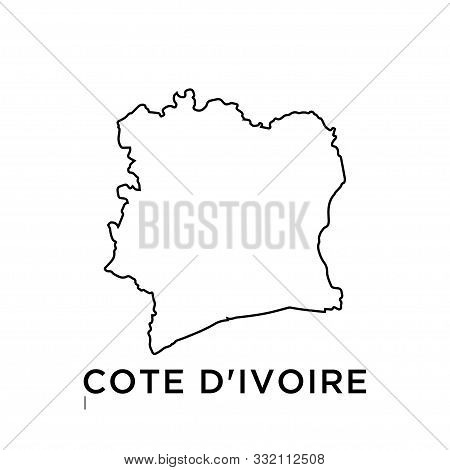 Cote D'ivoire Map Vector Design Template