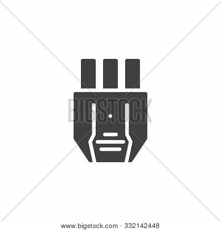 Type L Electric Plug Vector Icon. Filled Flat Sign For Mobile Concept And Web Design. Power Plug Gly