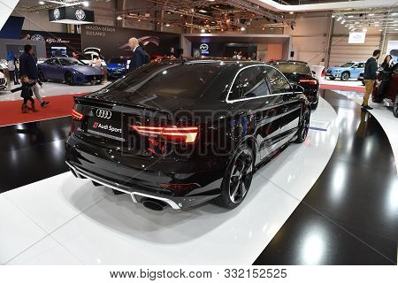 Sofia, Bulgaria - October 11, 2019: Audi Rs3 Limousine At Sofia Motor Show