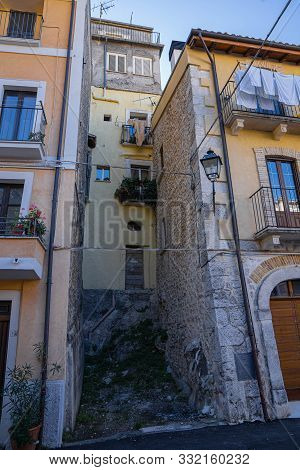Cityscape At Pacentro In Abruzzo, Italy