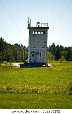 Behrungen, Thuringia, Ddr Monument, Germany - June 27, 2019 Watchtower Of The Former Inner German Bo