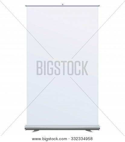 Roll Up Banner Stand On Isolated Clean Background10