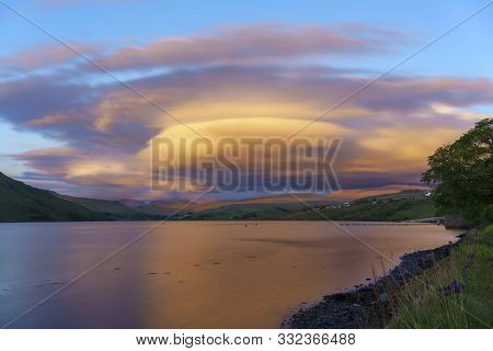 Beautiful Loch Harport In Twilight In Carbost , Isle Of Skye , Scotland