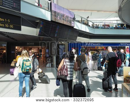 People At London Gatwick Airport In Gatwick