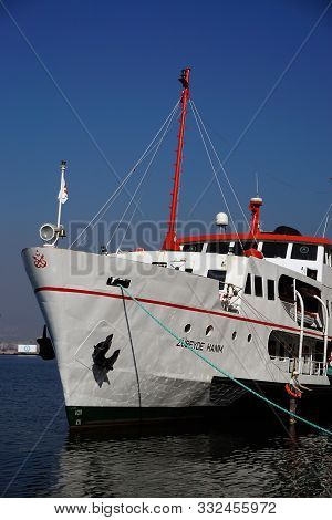 29 October 2019, Izmir Turkey, Zubeyde Hanım Education And Museum Ferry Anchored At Izmir Konak For 