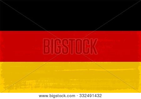 German National Flag Isolated Vector Illustration. Travel Map Design Graphic Element. World County S