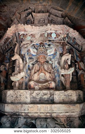 Dazu Rock Carvings as the World Heritage Site located in suburb Chongqing, China