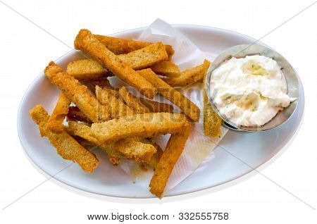 A Tasy Czech Beer Snack - Fried Bread Strips And Garlic Mayonnaise