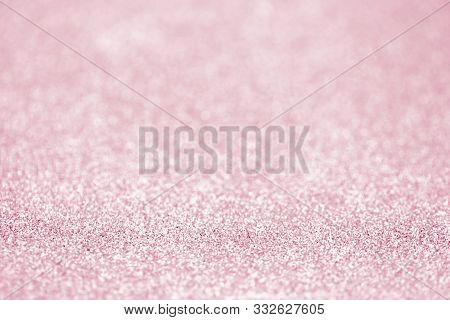 Pink Sparkle Glitter For Vanlentine Background And Copy Space