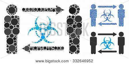 Persons Infection Exchange Mosaic Of Filled Circles In Variable Sizes And Color Tinges, Based On Per