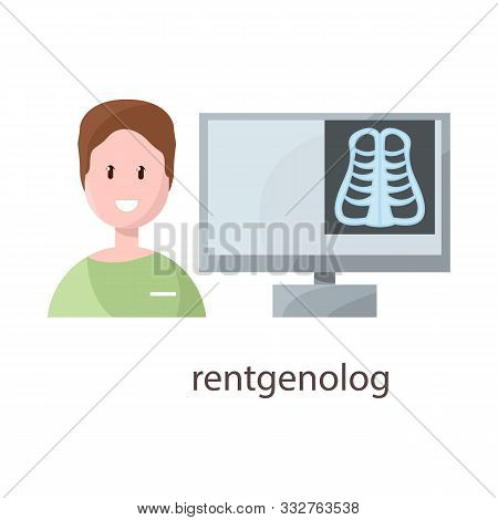 Vector Design Of Roentgenology And Physician Sign. Set Of Roentgenology And Diagnosis Stock Vector I