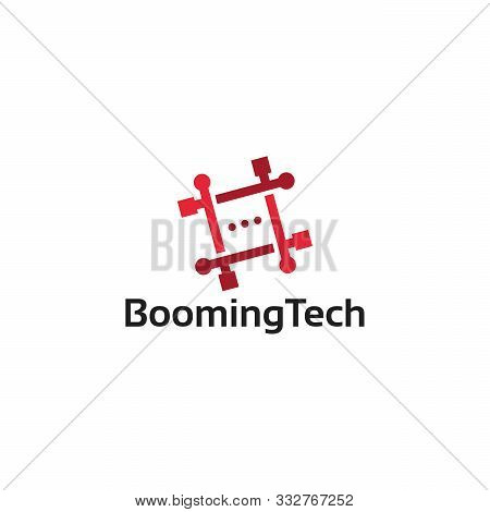 Simple And Modern Technology Logo, Booming Tech Logo Template Designs