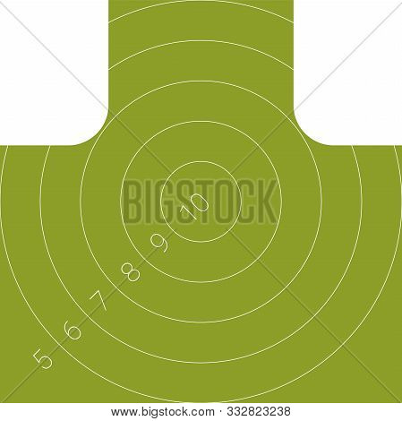 70cm Chest Shaped Target For Shooting Practice On A Firing Range