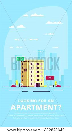 Real Estate Concept Banner. Stock Vector Illustration