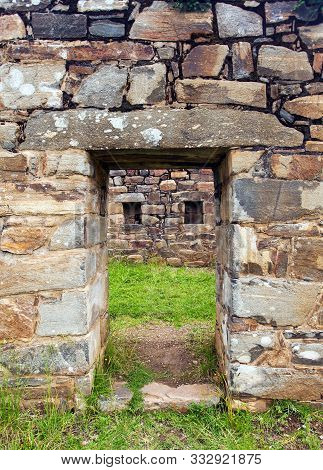 Choquequirao, One Of The Best Inca Ruins In Peru. Choquequirao Inca Trekking Trail Near Machu Picchu