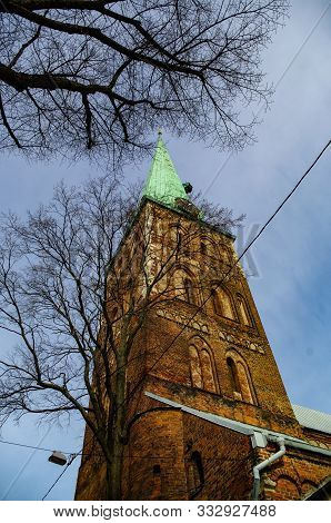Clock On St. James's Cathedral, Riga, Latvia