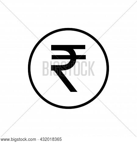 Rupee Coin Icon. Indian Rupee Currency Isolated On White Background. Vector Illustration