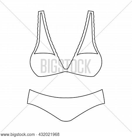 Underwear Vector Icon.outline Vector Icon Isolated On White Background Underwear.