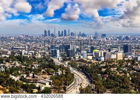 Panoramic View Of Los Angeles, California, Usa
