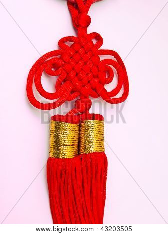 Rode Tassel van China knoop - een soort versiering In Festival