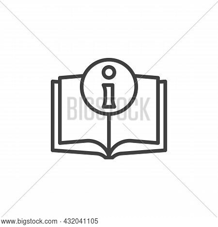 Information Book Line Icon. Linear Style Sign For Mobile Concept And Web Design. Manual, Info Outlin