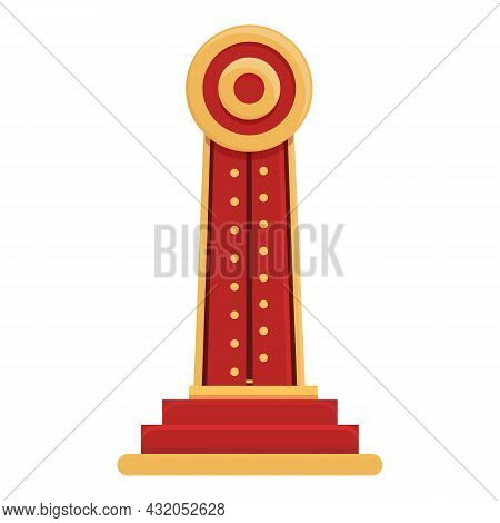 Carnival Test Game Icon Cartoon Vector. Hammer Strength. Striker Tester