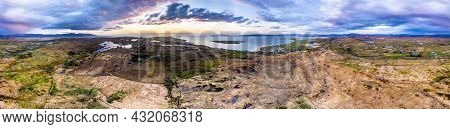 Aerial Panorama Of Of Doon Fort And Surroundings By Portnoo - County Donegal - Ireland.