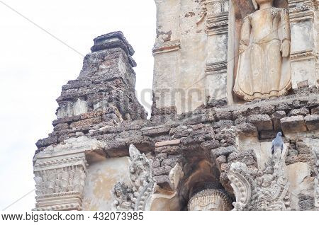 The Pagoda In The Temple At Lamphun Province Thailand, Chedi