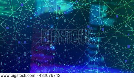 Futuristic Digital Technology Vector Background. Cyber Attack, Ransomware, Malware, Scareware Concep