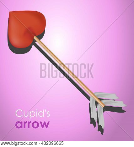 3d Cupid Arrow, Illustration Made In Vectors