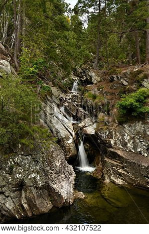 A View Of The Landscape Scenery At The Falls Of Bruar Near Blair Atholl In Northern Perthshire, Scot