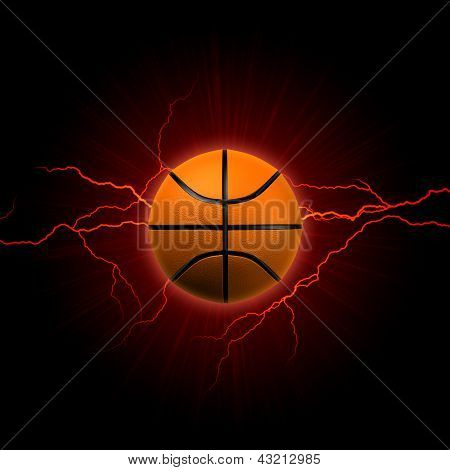 Basket con fulmine rosso