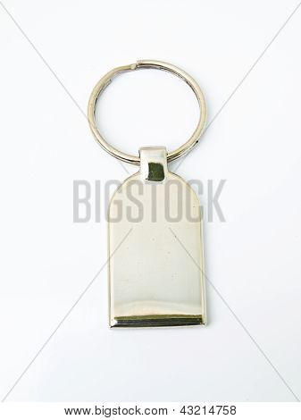 Klíčenka metalický Trinket izolovaných na bílém pozadí