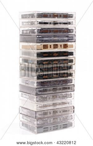 Foto di pila di cassette Audio