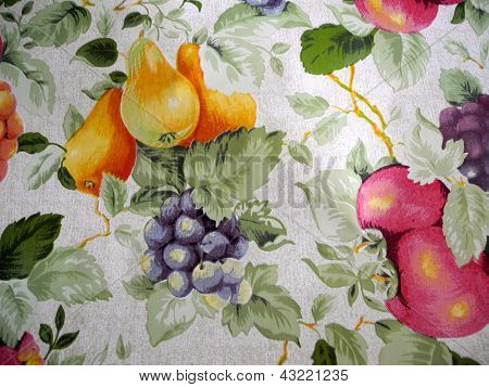 Fruit and Leaves Wallpaper Pattern